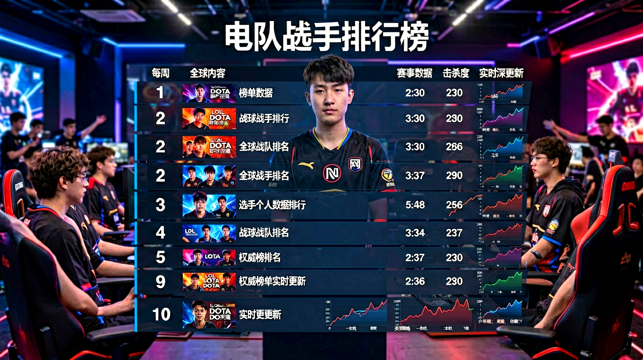 电竞战队选手排行榜